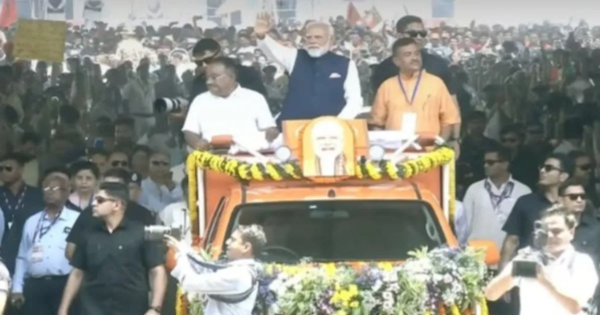 PM Modi Arrives In Kolkata For BJP’s First West Bengal Government Swearing-In Ceremony