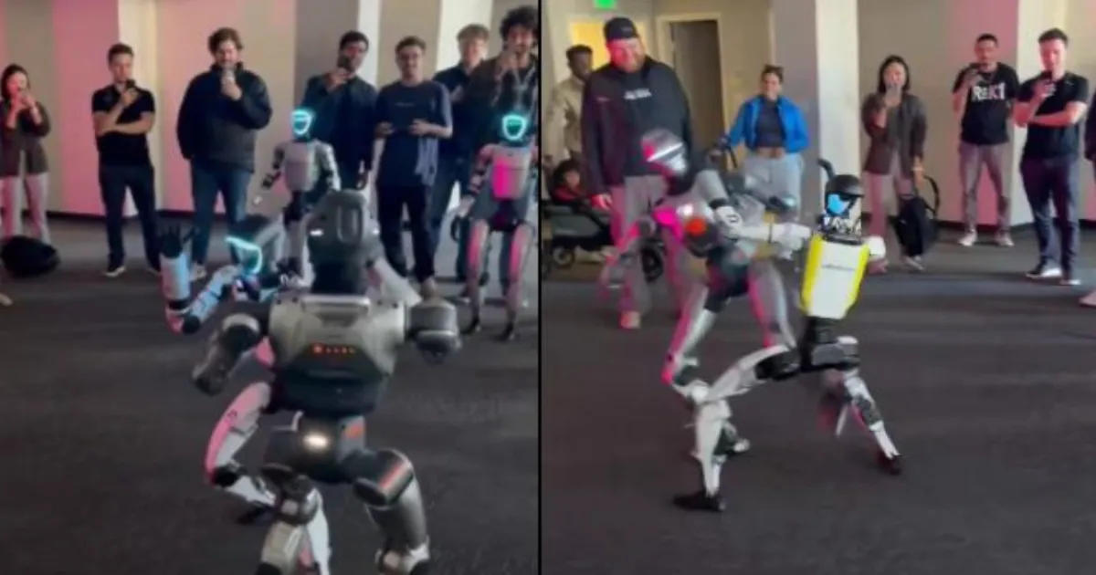 Humanoid Robots From EngineAI And Unitree Clash In Bay Area Demonstration