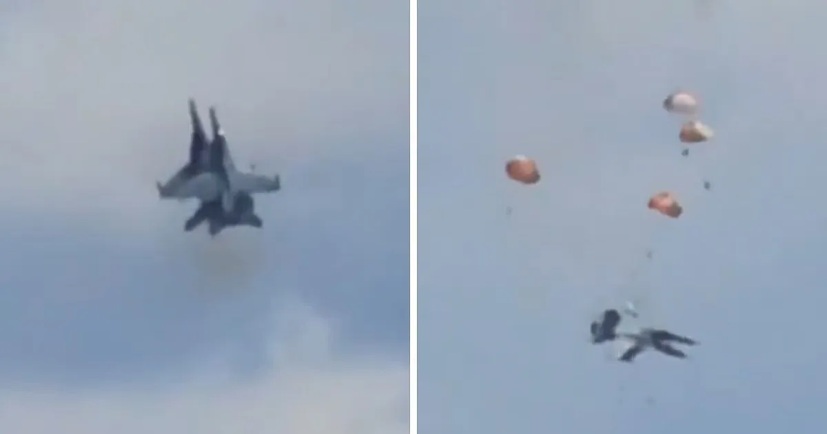 Video Captures Two Jets Colliding Mid-Air During Dramatic US Air Show