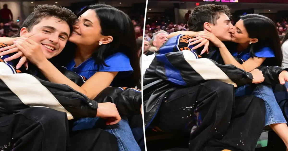 Timothée Chalamet And Kylie Jenner Celebrate Knicks Victory With Kiss In Ohio