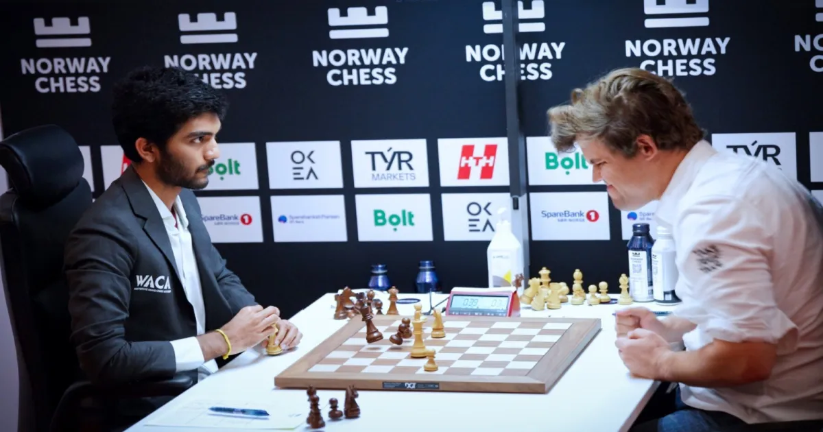 From Table Slam to Triumph: Carlsen Beats Gukesh in Classical Clash