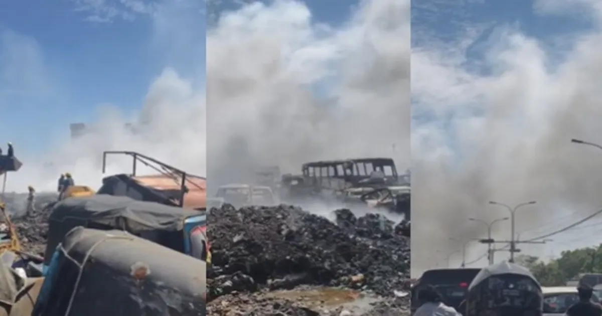 Over 100 Seized Vehicles Destroyed In Pallikaranai Dump Yard Fire