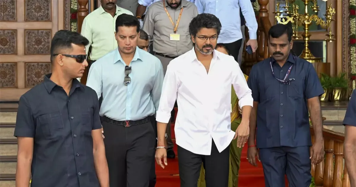 CM Vijay Visits Mangaluru, Heads To Kollur Mookambika Temple For Darshan