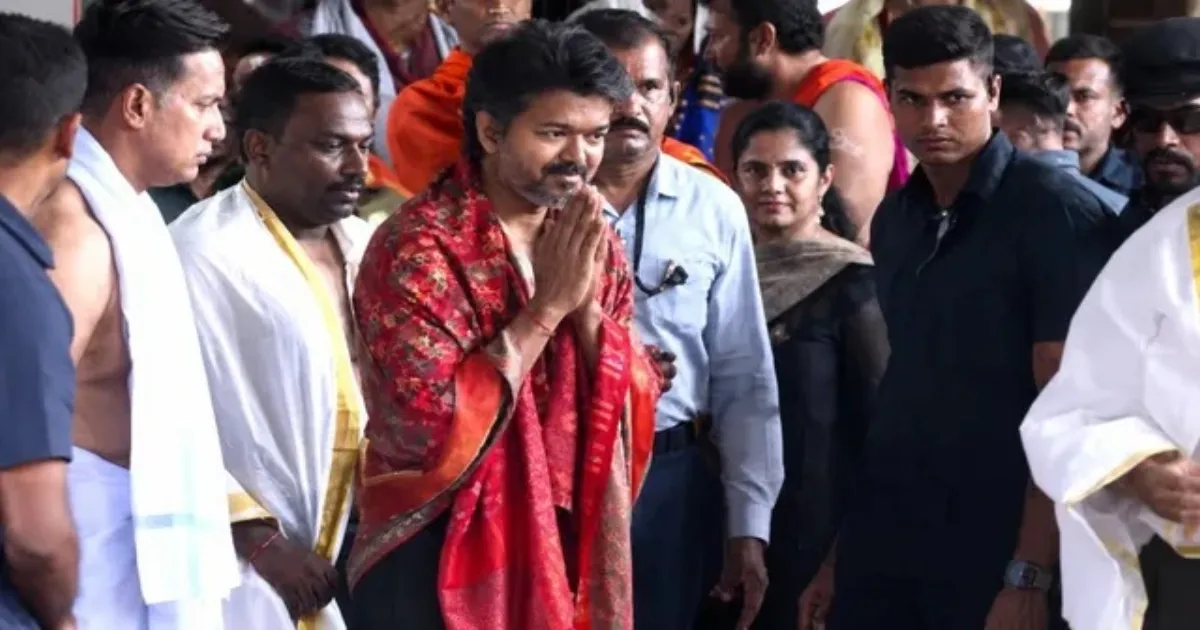 CM Joseph Vijay Visits Kollur Mookambika Temple, Seeks Divine Blessings