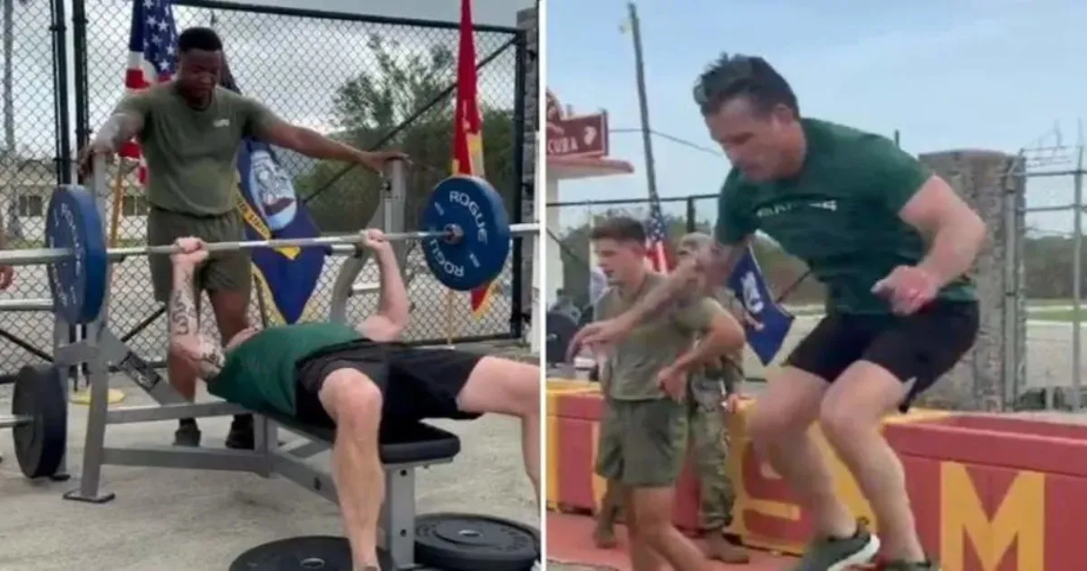 Bench Press Attempt By Pete Hegseth Draws Attention At Soldiers' Gathering