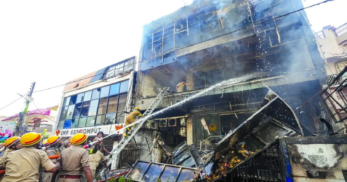 Lucknow Building Fire Claims 15 Lives, FIR Registered, Site Sealed As Investigation Continues