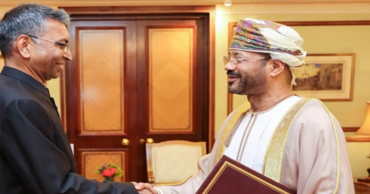 Indian Ambassador Prashant Pise Presents Credentials To Oman Foreign Minister