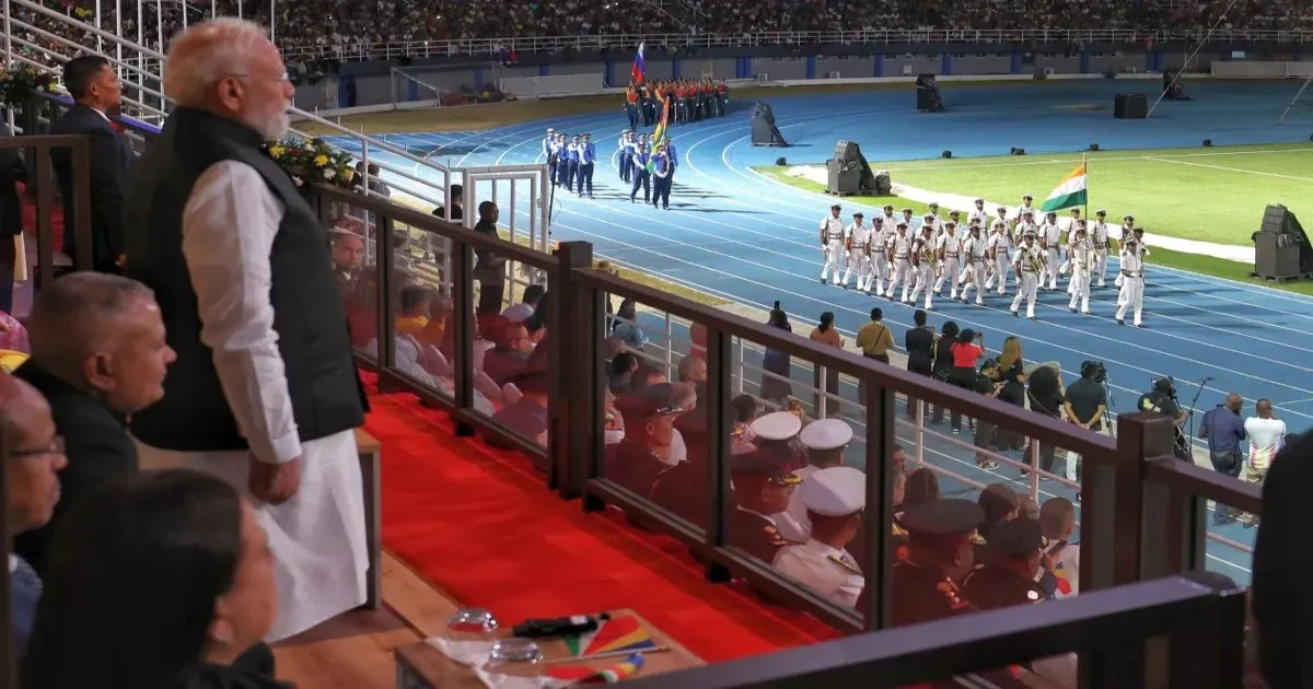 PM Modi Marks Seychelles' Golden Jubilee By Honouring Indian Parade Contingents