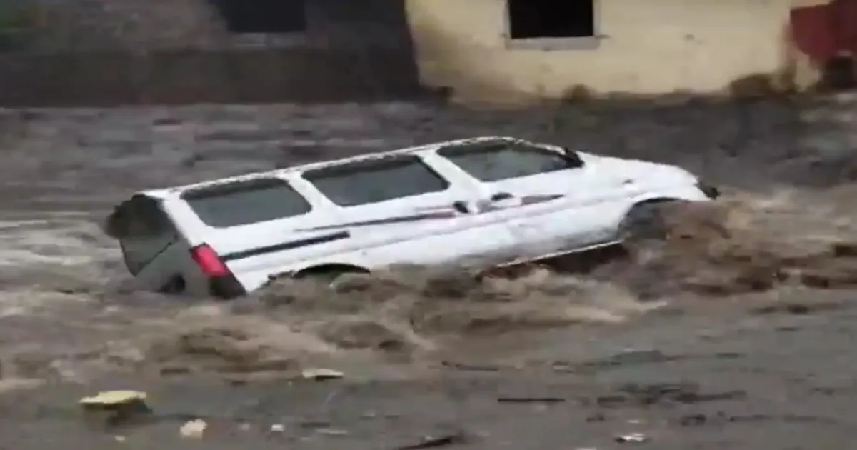 Two Cars Swept Away In Vasai As Heavy Rains Lash Mumbai Region