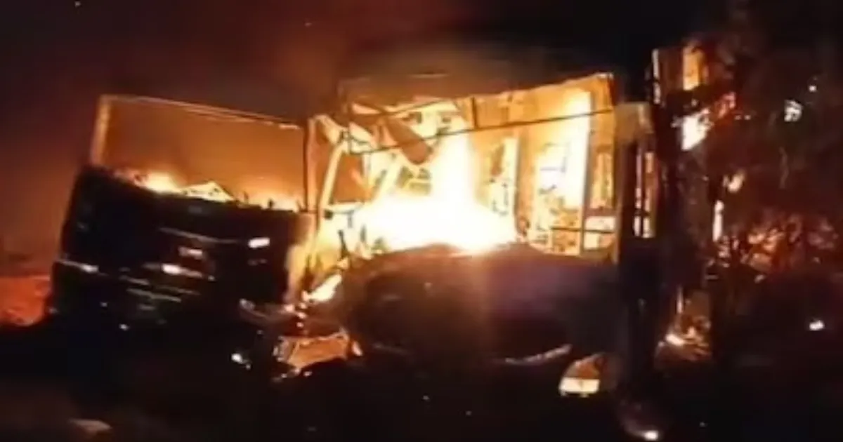 #JustIn: 7 Dead, 22 Hurt As Bus Erupts In Flames After Collision With Truck