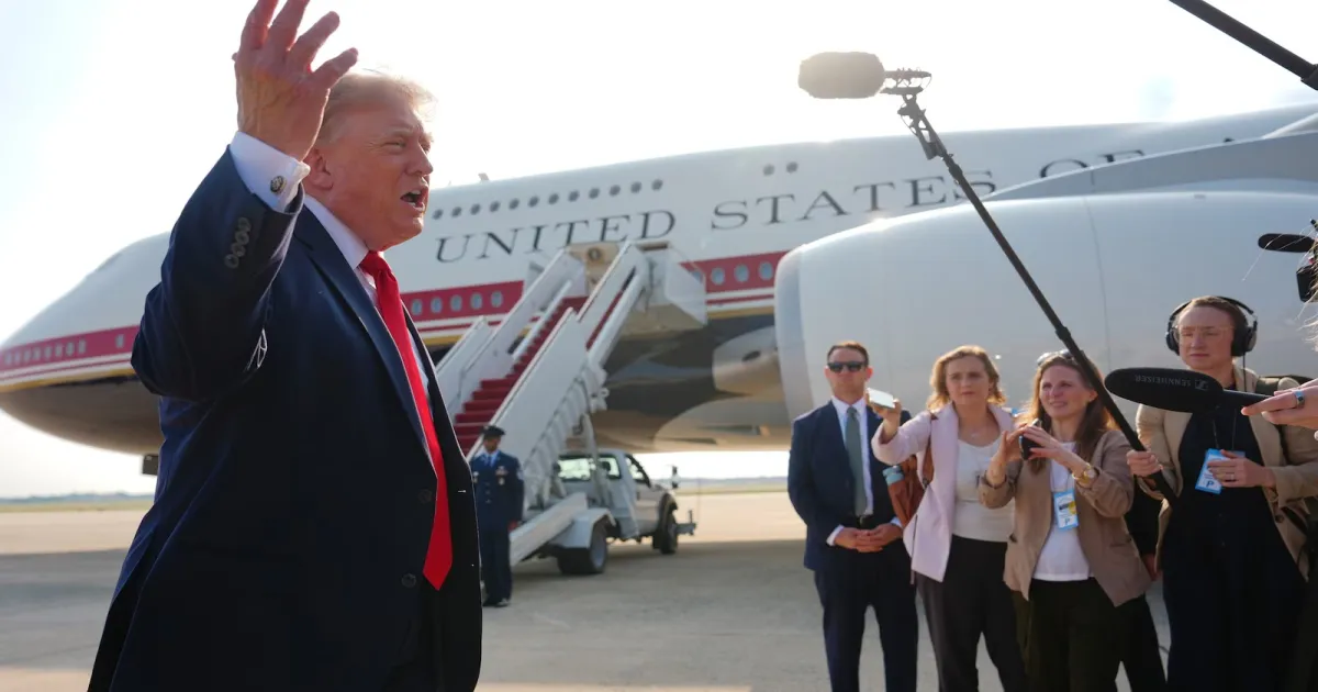 Trump Travels To North Dakota On Upgraded Qatari Jet Serving As Air Force One
