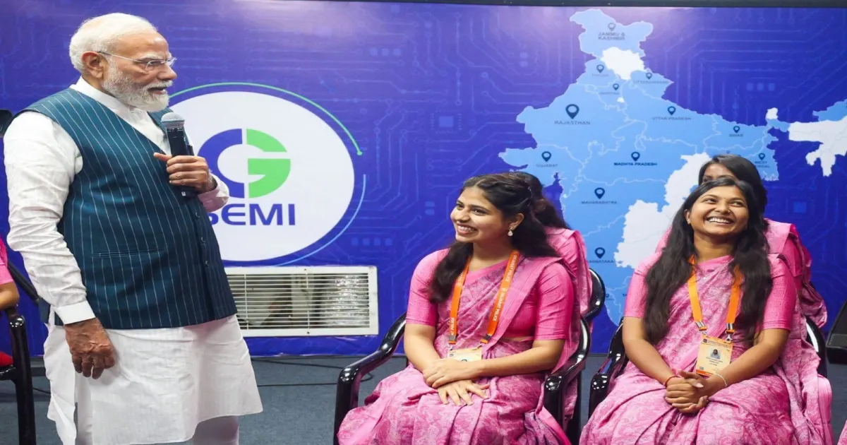 PM Modi Praises Yuva Shakti, Highlights Women Workers At Gujarat Chip Plant