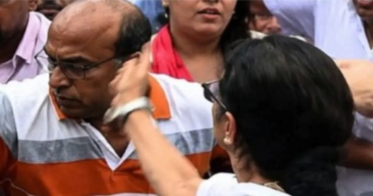 Mamata Banerjee Slaps Man Amid Trinamool-BJP Tensions At Kolkata Rally