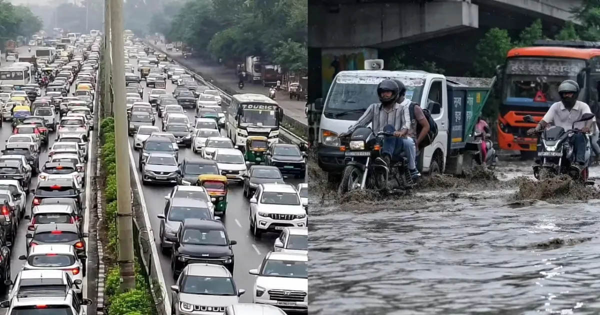 Delhi Traffic Hit As Torrential Rains Cause Waterlogging And Severe Road Disruptions