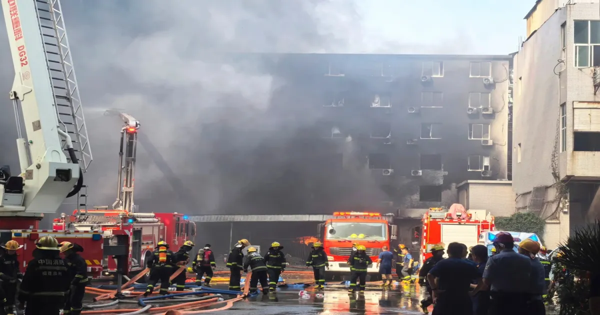 China Shoe Factory Fire Kills 28, Dramatic Rescue Operation Follows Devastating Blaze