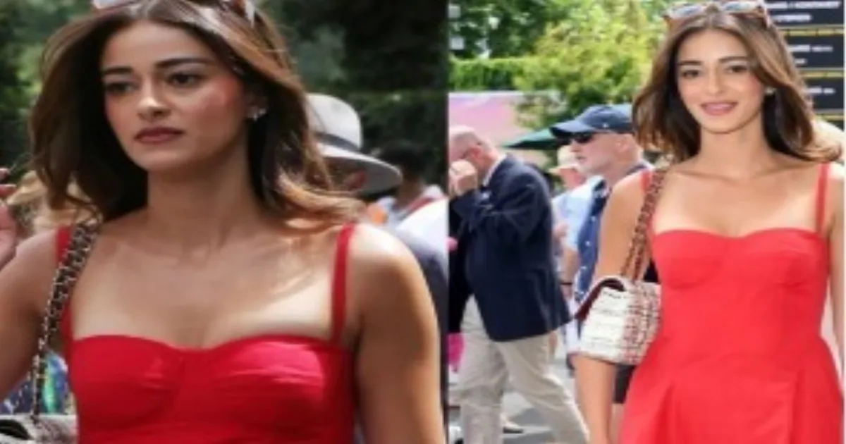 Ananya Panday Brings Glamour To Wimbledon, Dazzles In Striking Red Dress 