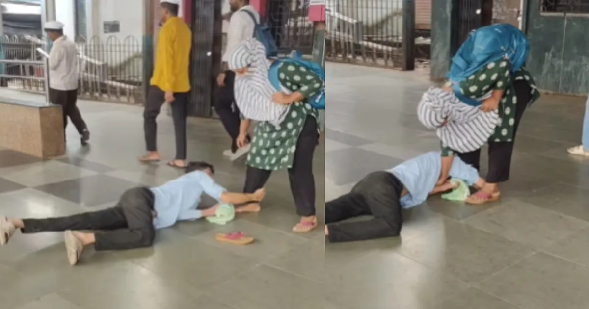 Viral Mumbai Station Clip Shows Man Holding Woman’s Feet, Details Awaited