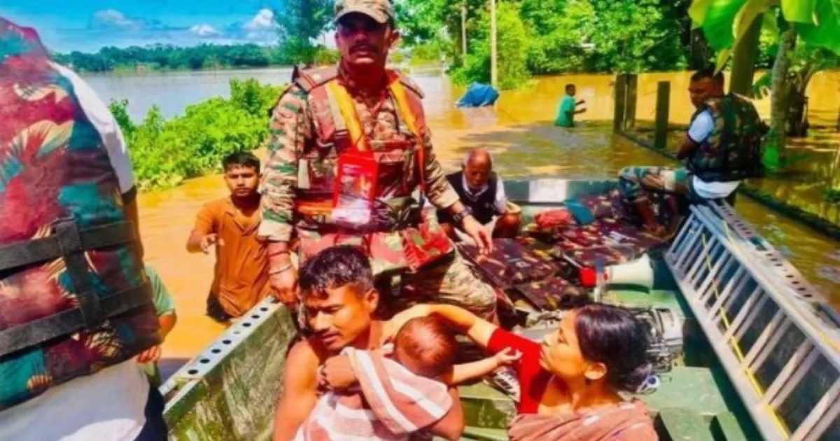Indian Army Rescues 571 People From Flood-Affected Areas In Assam