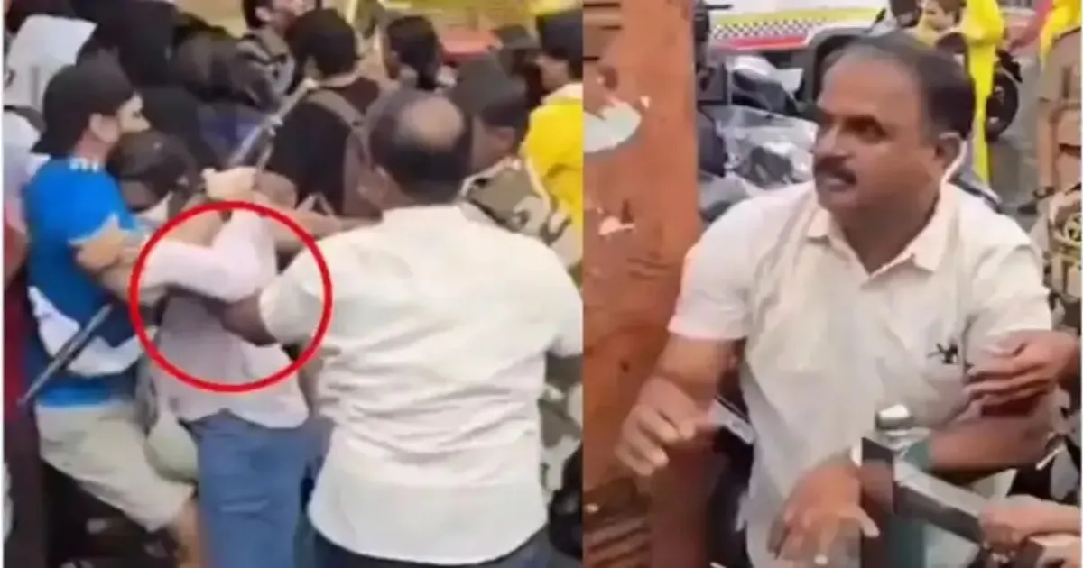 Mumbai Police Say Cop Was Restraining Male Protester Before Woman Intervened