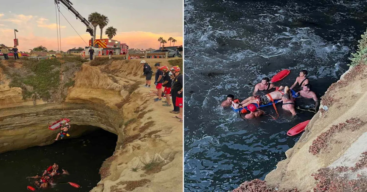 California Cliff Fall Survivor Rescued From Ocean; Dramatic Operation Caught On Camera