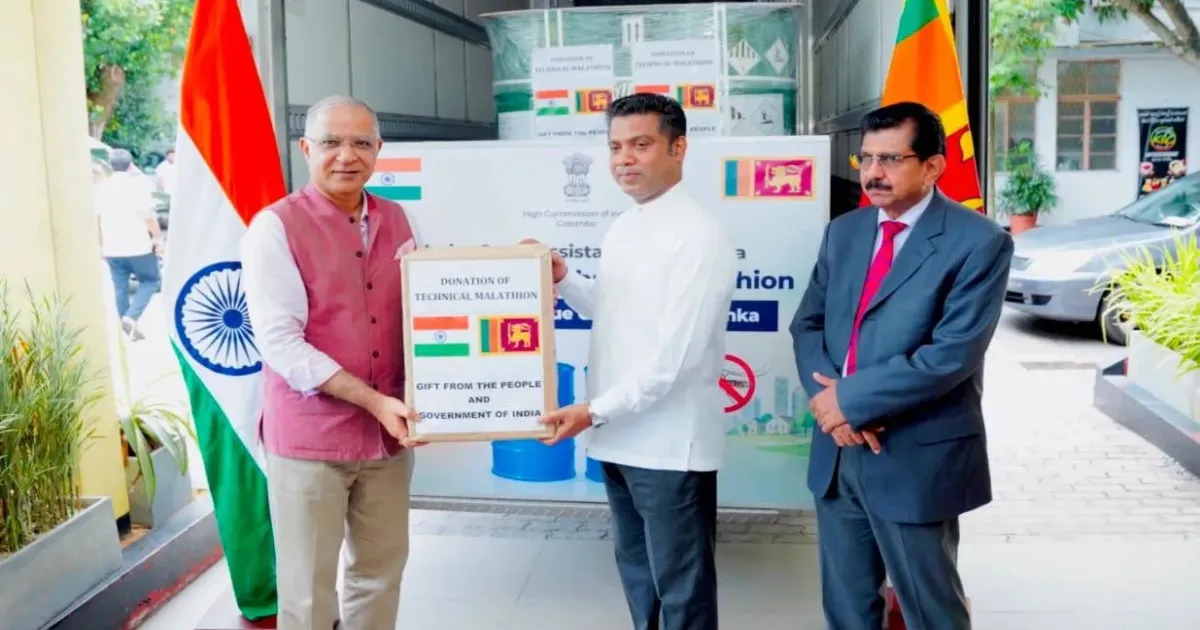 India Hands Over Technical Malathion To Support Sri Lanka's Public Health Efforts