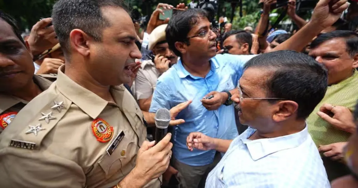 Arvind Kejriwal Stopped During Protest March Against E20 Fuel Policy
