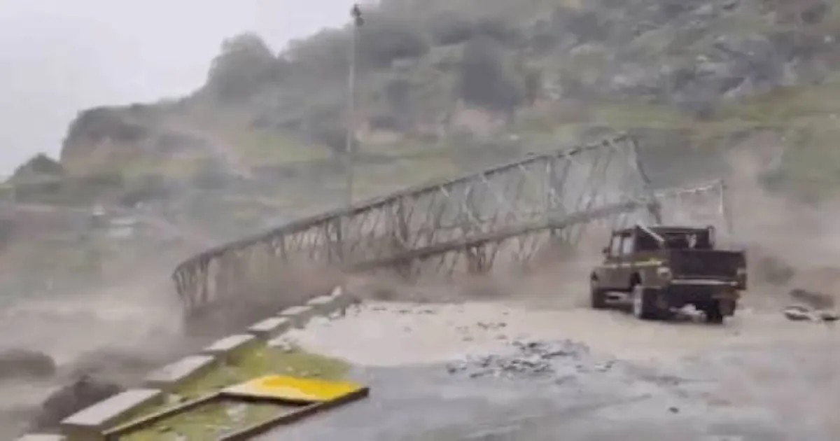 Chamoli Cloudburst Washes Away Bridge, BRO Worker Missing As Flash Flood Triggers Havoc