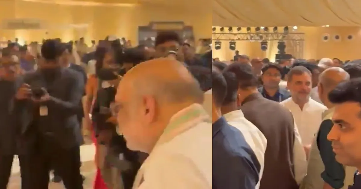 Amit Shah, Rahul Gandhi Attend Wedding Reception In Rare Public Moment
