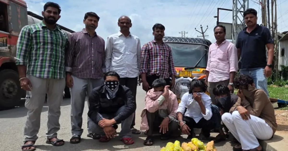 Hyderabad Police Seize 6 Kg Ganja From Auto, Arrest Five