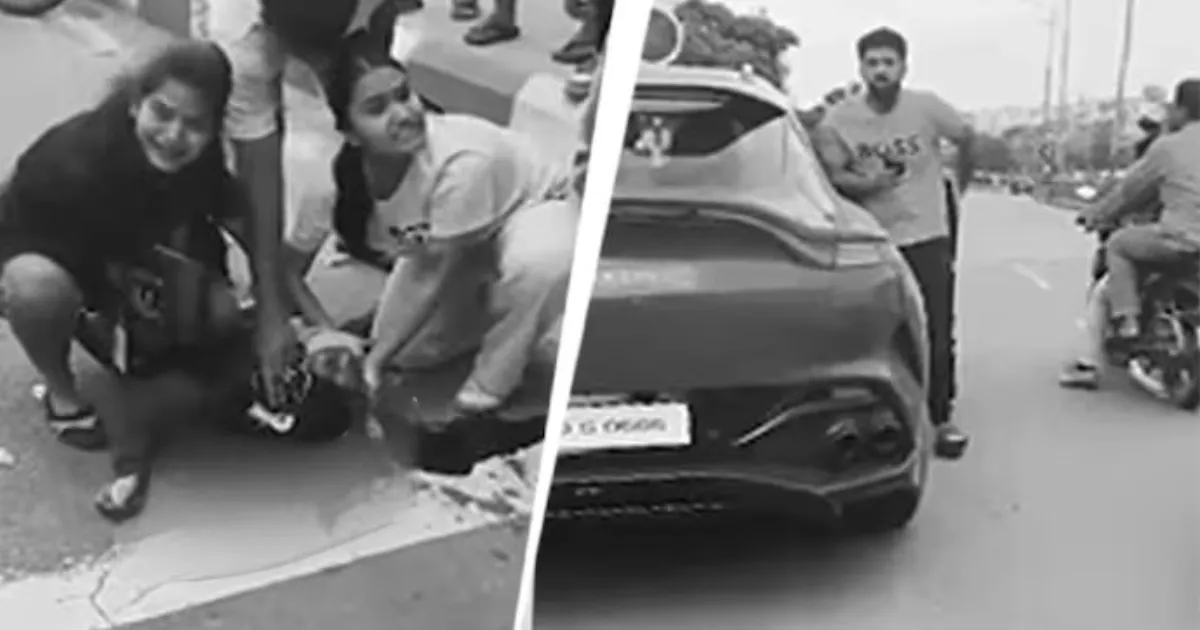 Hyderabad Woman Dies In Aston Martin Crash, Video Shows Chaotic Aftermath On Road