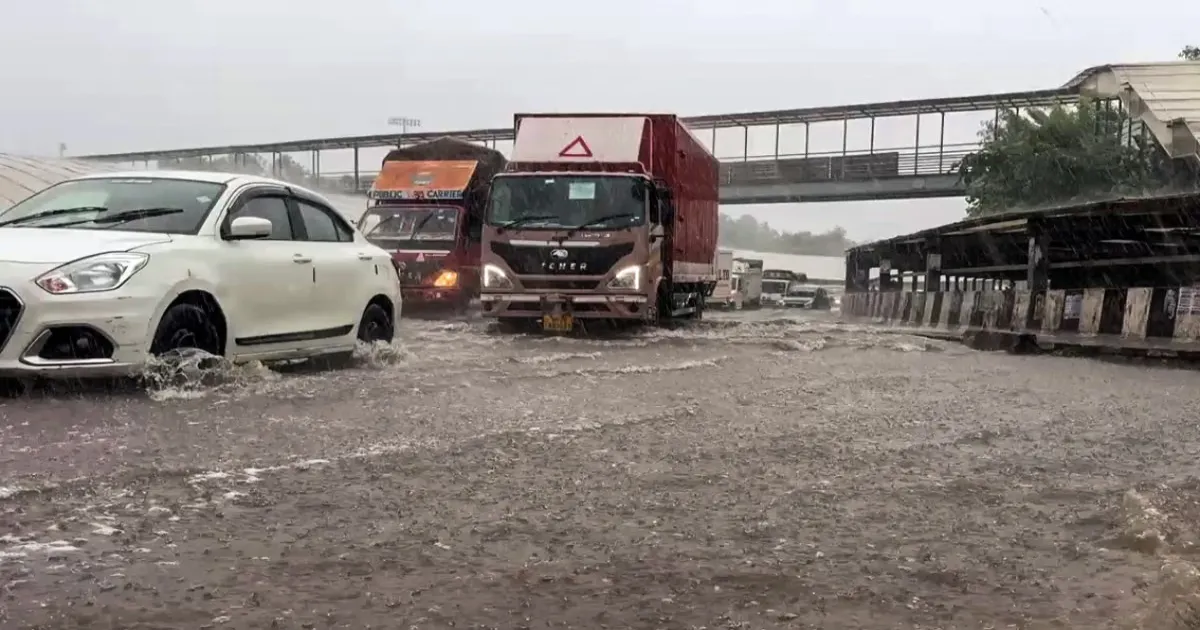 Gurugram Traffic Crawls After Severe Downpour Triggers Alerts