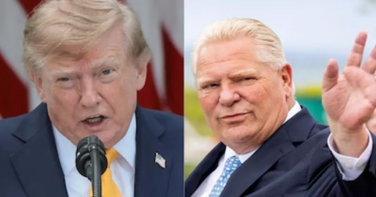 Trump, Ontario Premier Doug Ford Clash In Fiery War Of Words Over Tariffs