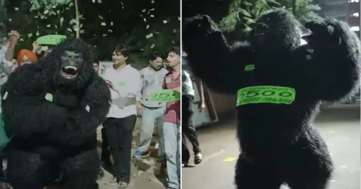 Panjab University Students Raise Monkey Menace During Student Council Campaign