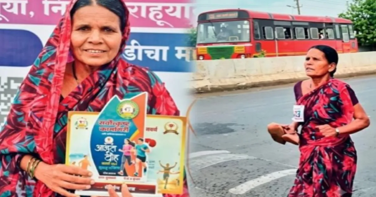 47-Year-Old Mother Completes Barefoot Marathon In Saree To Support Daughter’s Education