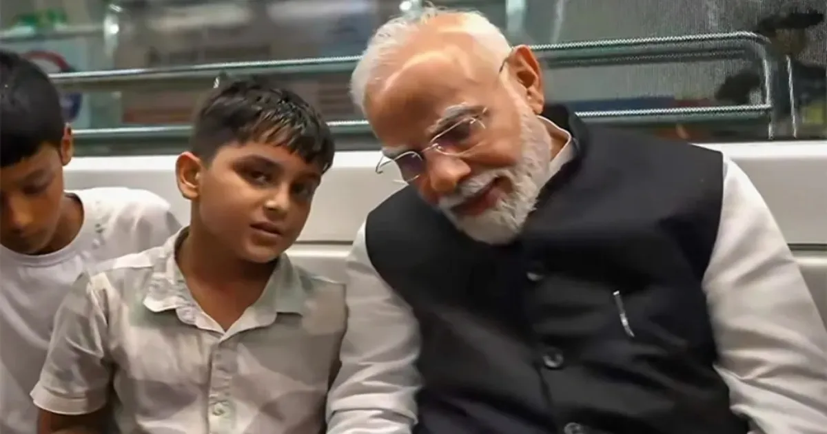 Boy Whispers To PM Modi During Delhi Metro Ride: “I Want To Become Like You”