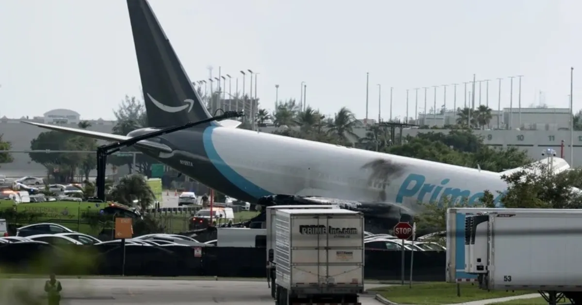 Amazon Cargo Plane Overruns Miami Runway, Explodes Into Flames; 5 Killed, Several Injured