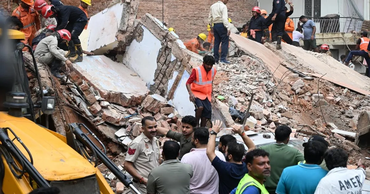 Rescue Continues As Six Die In Collapse Of Six-Storey PG Building In Delhi’s Satya Niketan