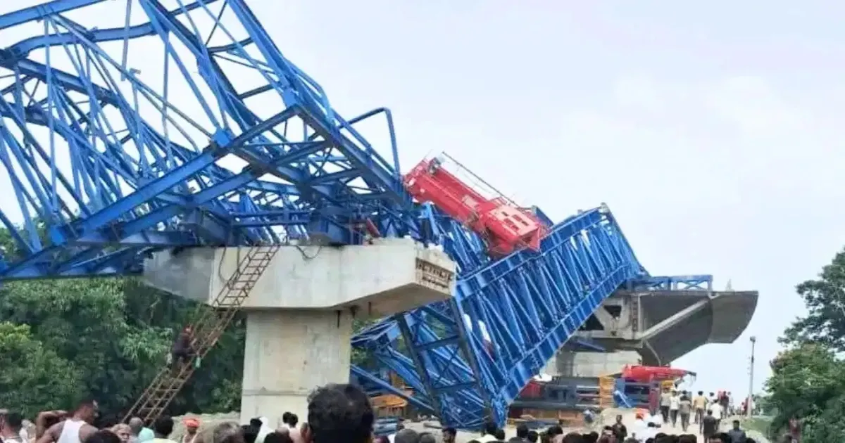 Dozens Injured As Beam Launcher Crashes During Bridge Construction In Bihar