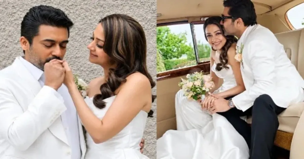 Jyotika, Suriya Share Romantic Moments In Scottish Castle During 20th Anniversary Vow Renewal