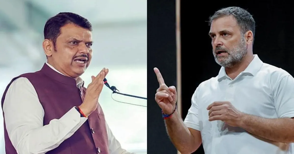 CM Fadnavis Criticises Rahul Gandhi’s Delhi Protest Over Election Commission Demands