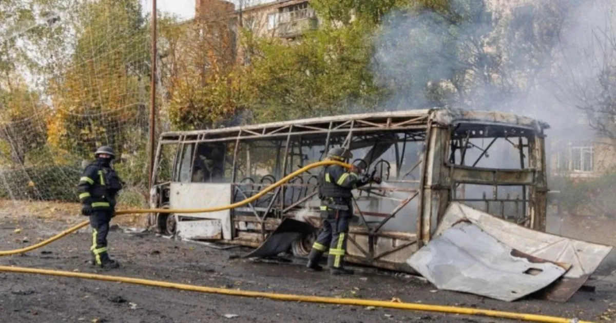Russian Strike Kills 30 In Ukrainian Bus Attack As Kyiv Faces Worsening Blackouts