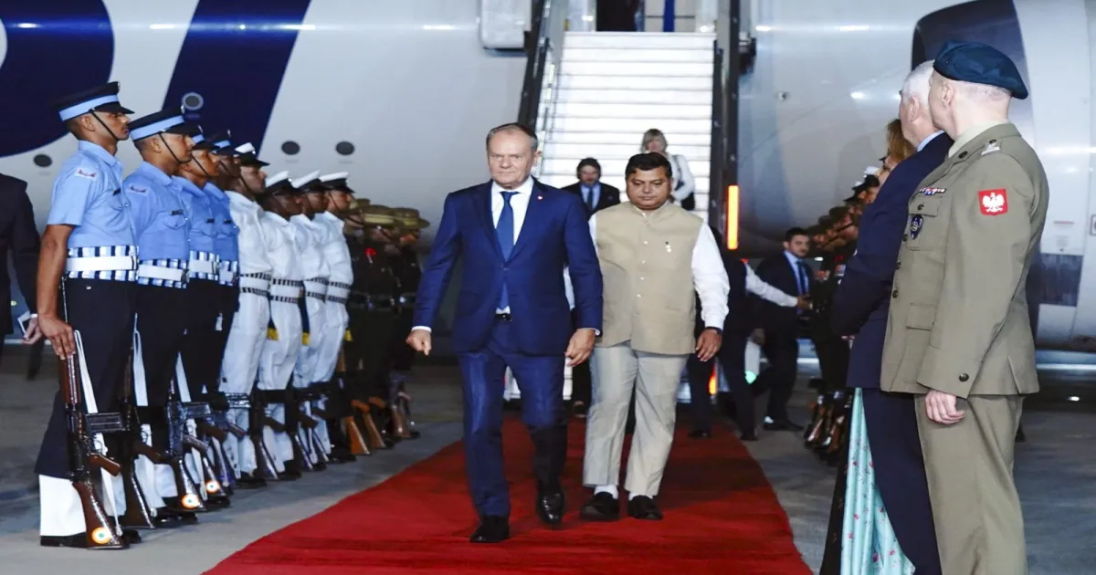 Polish PM Donald Tusk Arrives In New Delhi For Three-Day Official Visit