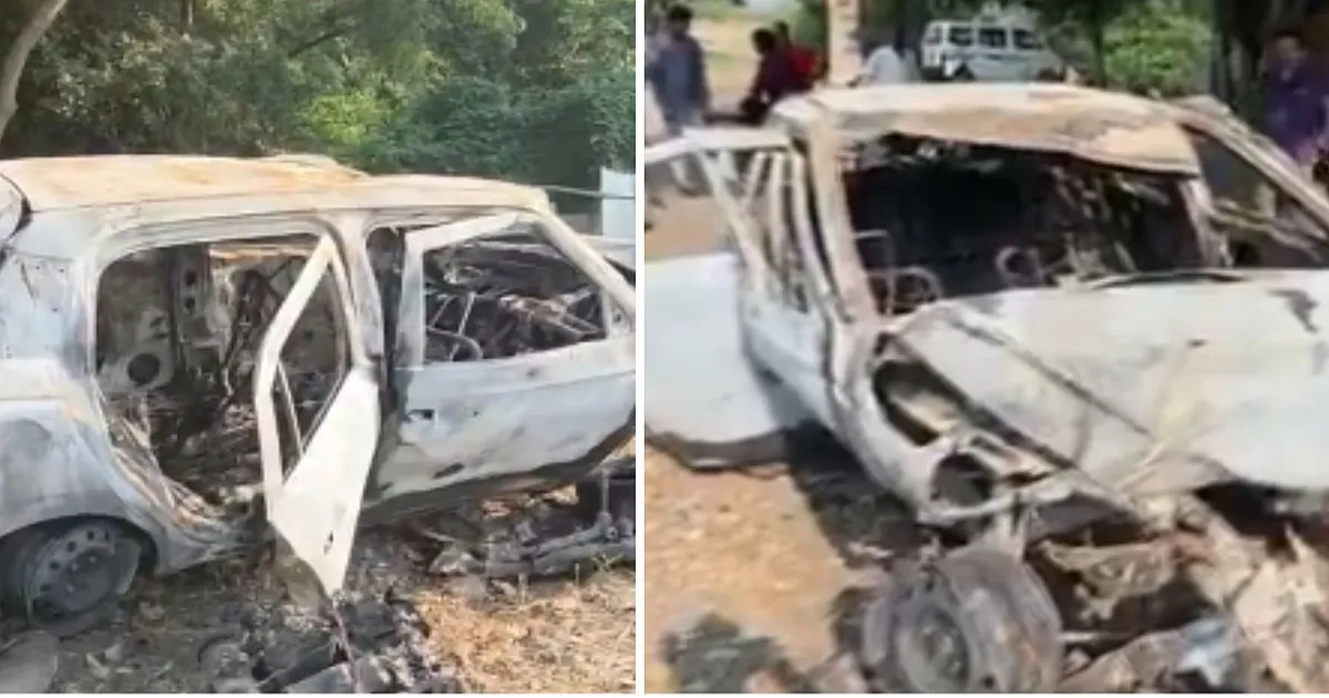Four Charred To Death After Car Catches Fire In Dhar, Madhya Pradesh