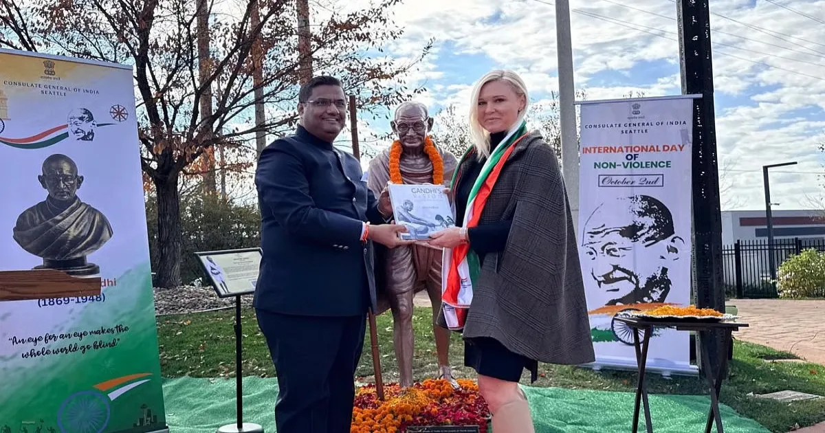 North Dakota Unveils First Mahatma Gandhi Statue in Historic Tribute
