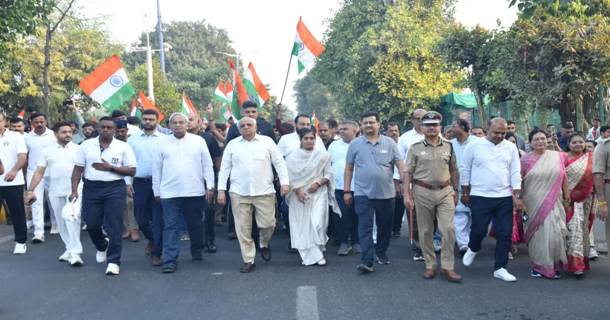 Gujarat CM Joins Run For Unity In Vadodara On Sardar Patel's Birth Anniversary
