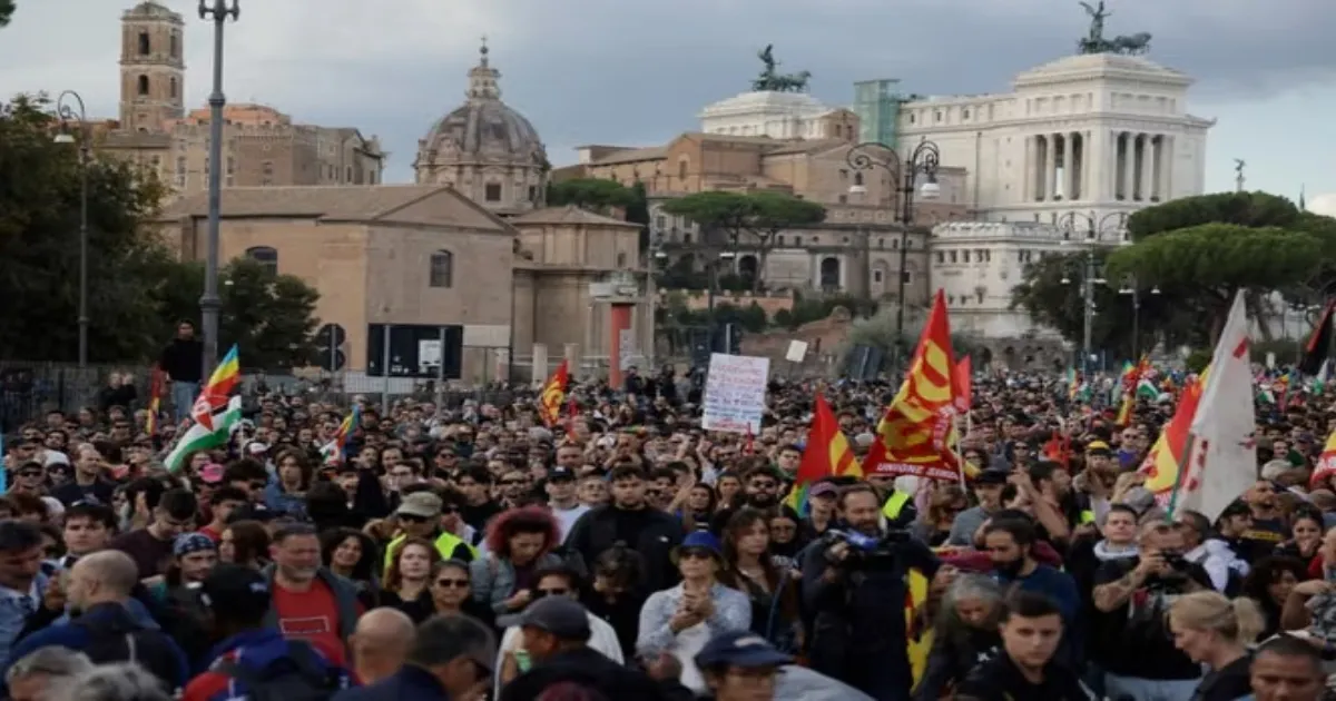 Workers And Students Take To Italian Streets Demanding Action On Rising Household Bills