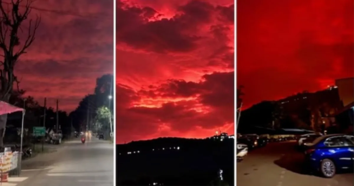 Red-Tinted Skies Surprise Chhattisgarh Residents As Viral Posts Invoke Popular Supernatural Series 